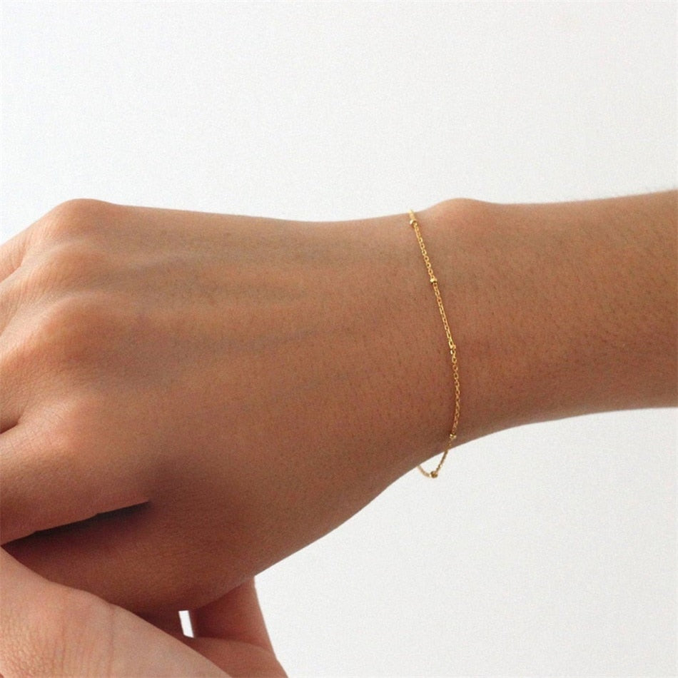JUJIE 316L Stainless Steel Ball Chain Bracelet