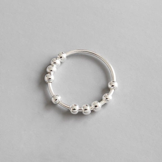 Flyleaf 100% 925 Sterling Silver Beaded Ring