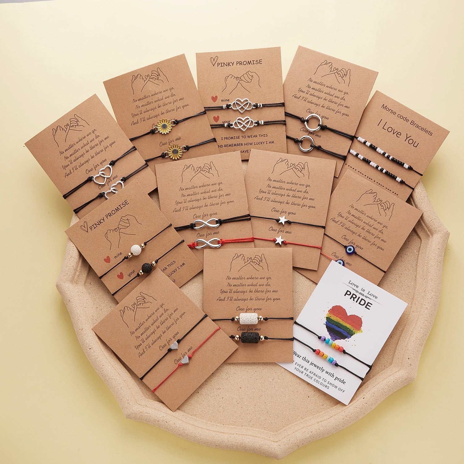 2pcs/set Charm Couple Friendship Bracelet