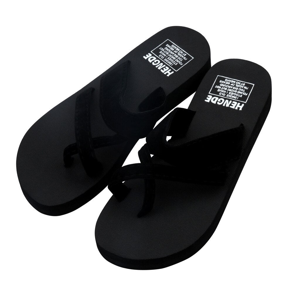 Retro Ladies Summer Flip Flops Casual Slippers