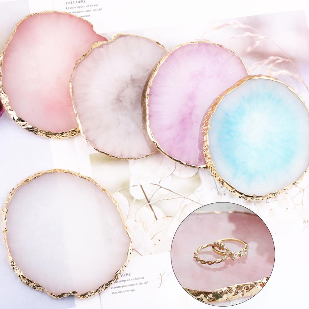 Resin Jewelry Display Plate Necklace Ring Earrings Display Painted palette Tray Jewelry Holder Organizer Decoration jewelry