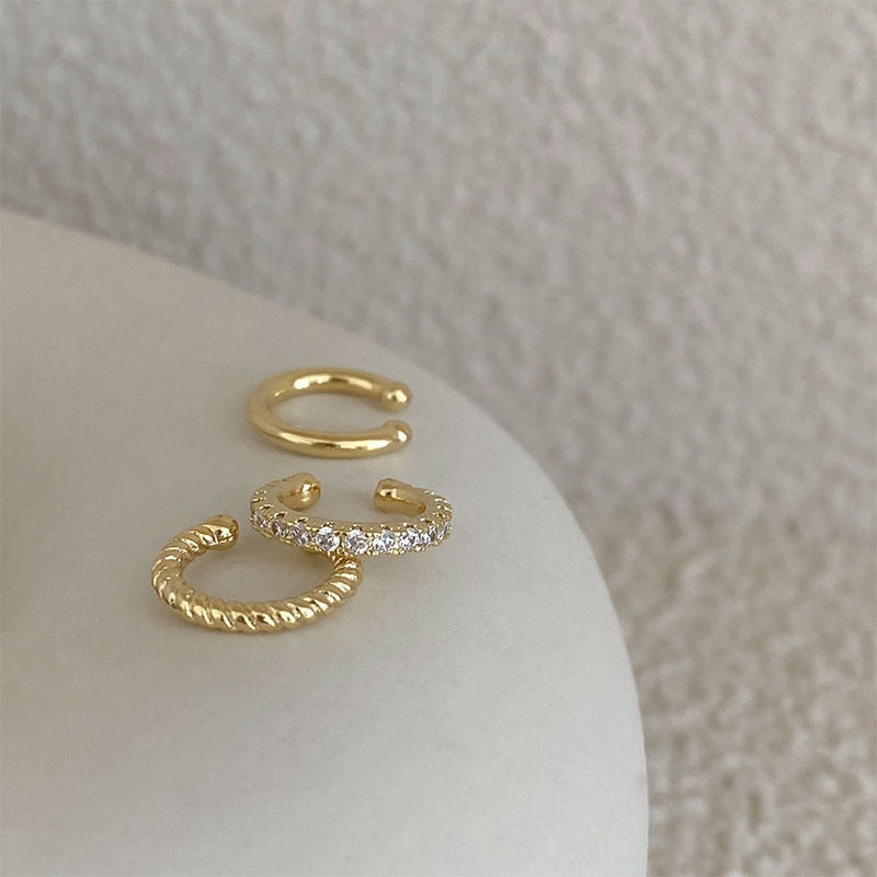 Minimalist Fashion Cartilage Hoop Earrings fake piercing Clip Unisex