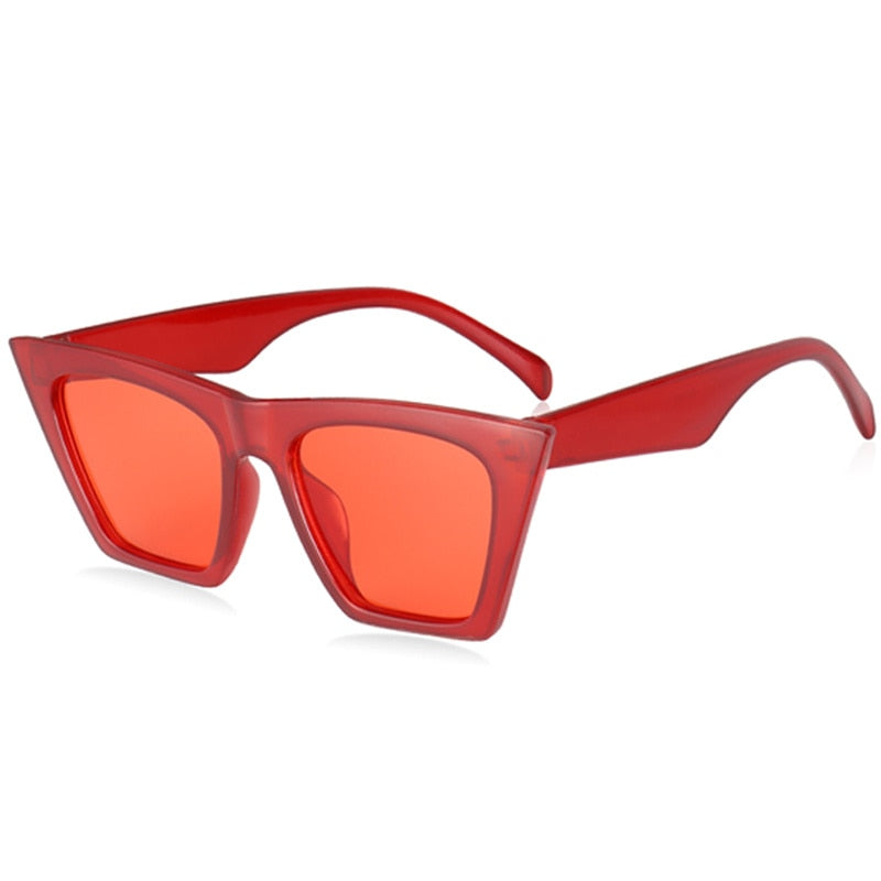 New Square Sunglasses Woman Black Cat Eye Brand Designer Sun Glasses