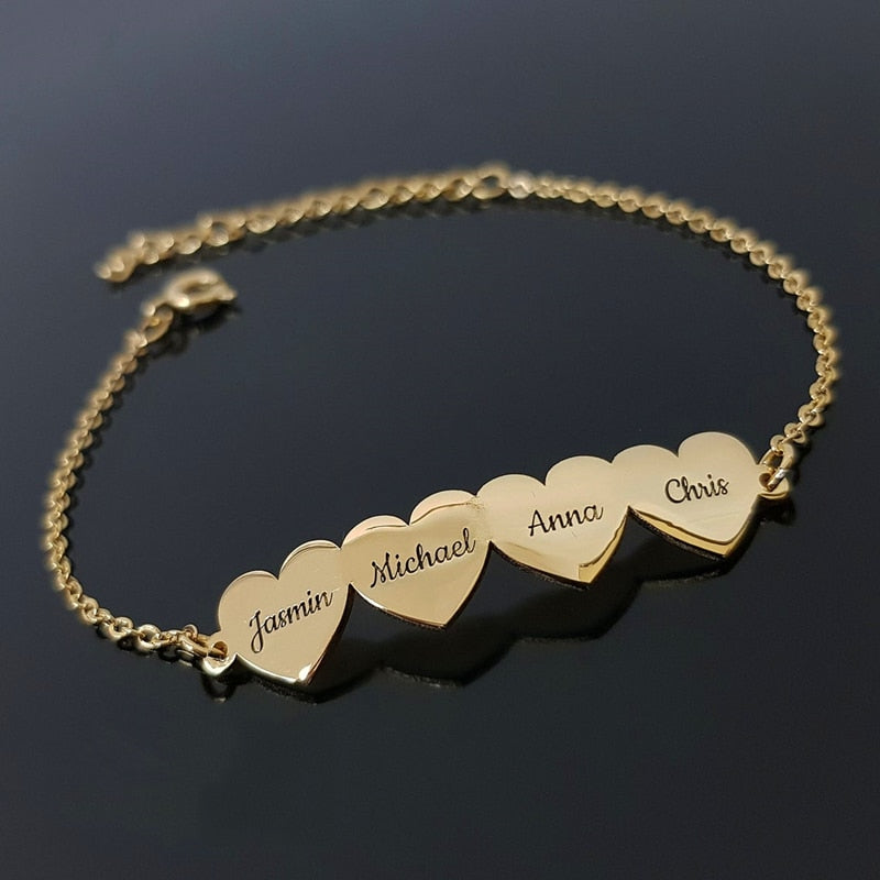 Personalized Names Stainless Steel Bracelet