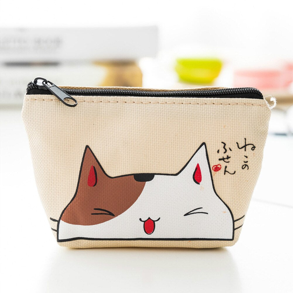 Daisy Print Coin Purse Women Mini Wallets Clutch With Zipper Keychain Small Coin Pouch Bag Female Pouch Key Card Holder Wallet