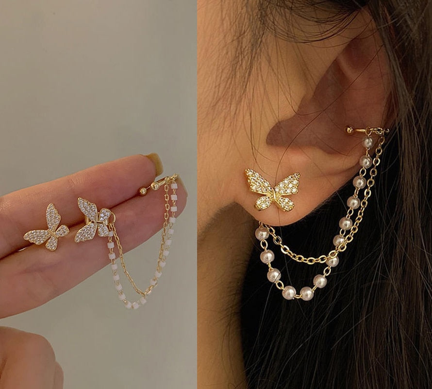 Minimalist Fashion Cartilage Hoop Earrings fake piercing Clip Unisex