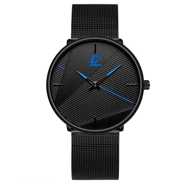 Minimalist Fashion Ultra-thin Watch Simple Men Business Quartz Wristwatch - Jeglowstore