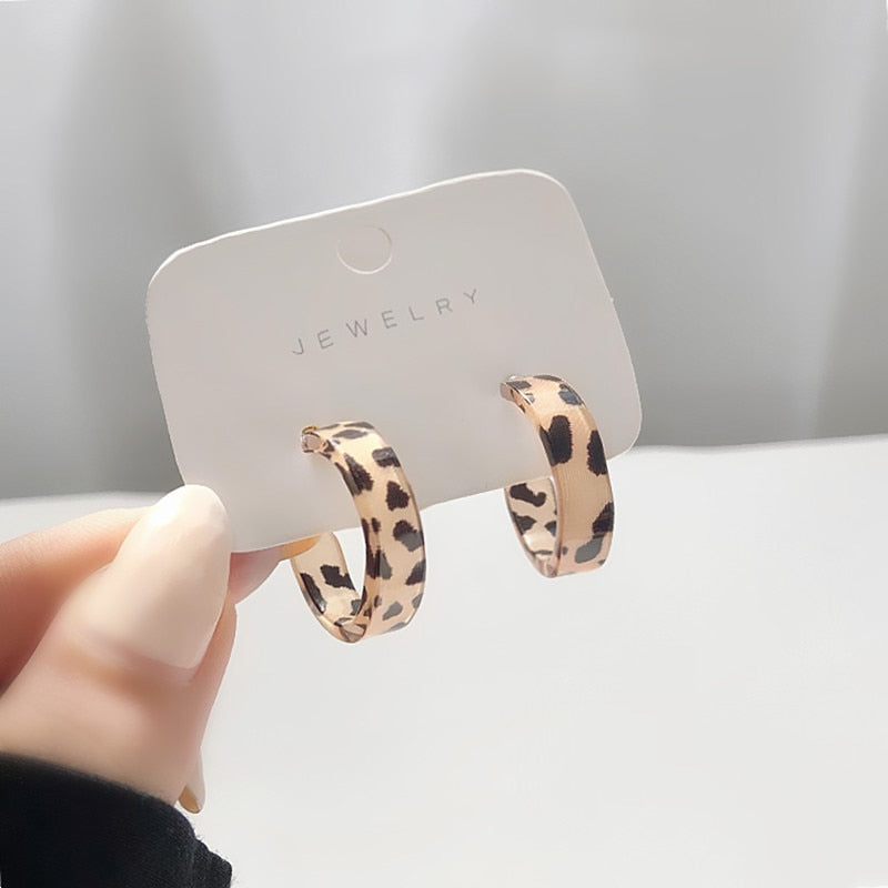 Zebra Pattern Acrylic Earrings