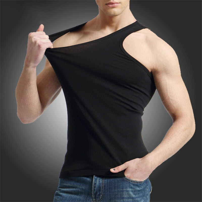 TFETTER Cotton Singlet Sleeveless Slim Fit Vest Men Tank Top