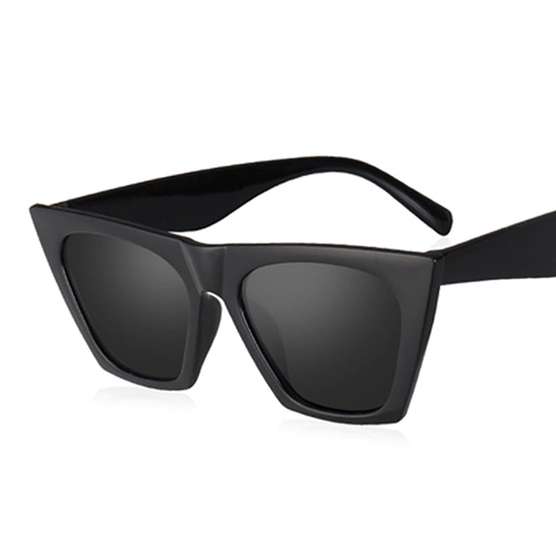 New Square Sunglasses Woman Black Cat Eye Brand Designer Sun Glasses