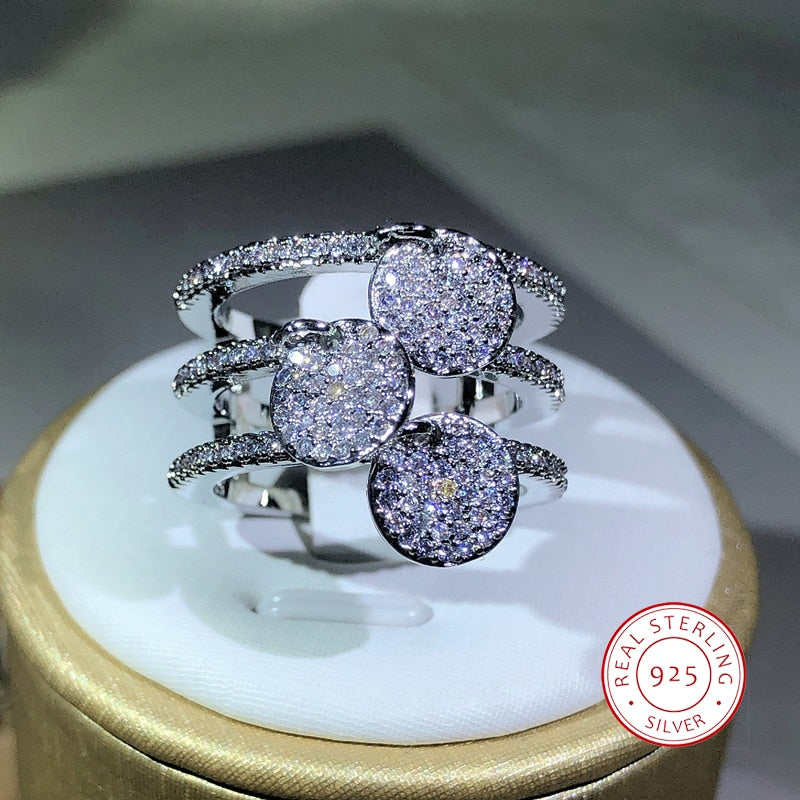 Vintage Heart Shape Promise Ring Simulated Diamond 925 Sterling Silver