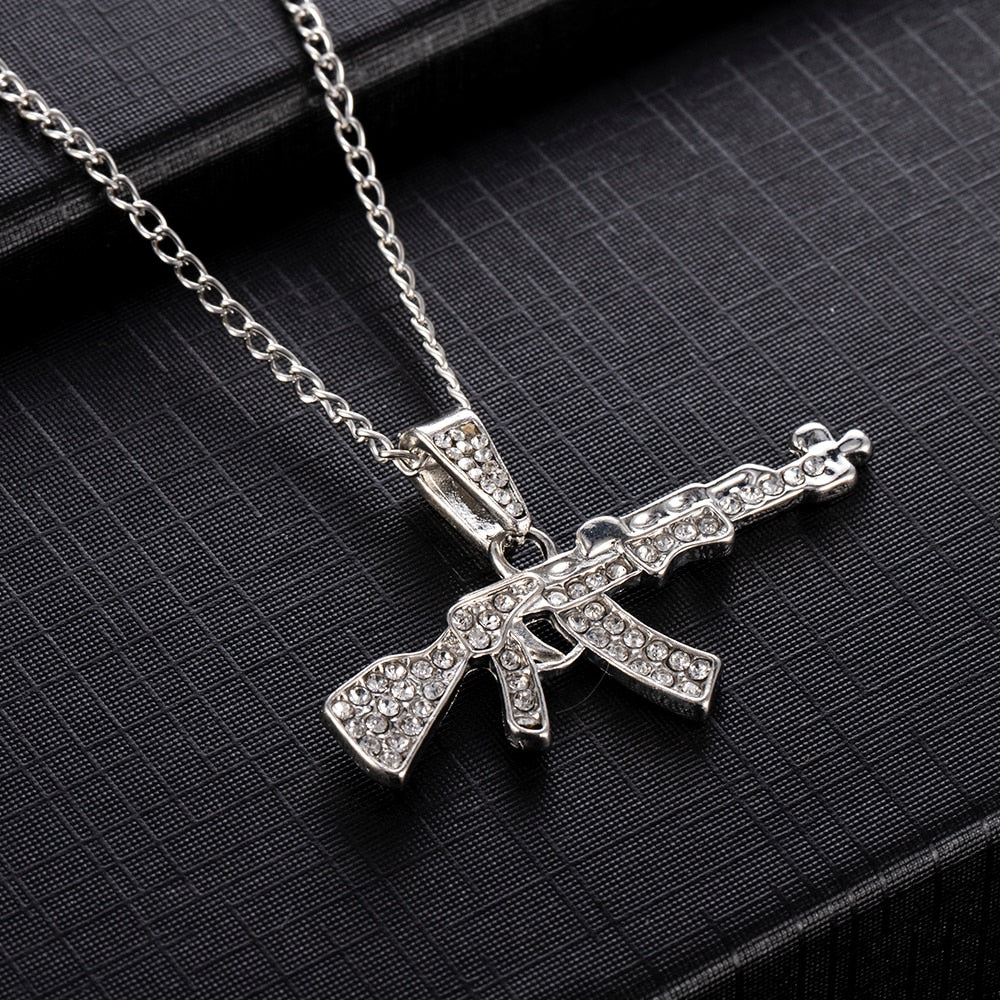 Dominic Toretto  Rhinestone Cross Crystal Pendant Chain Necklace
