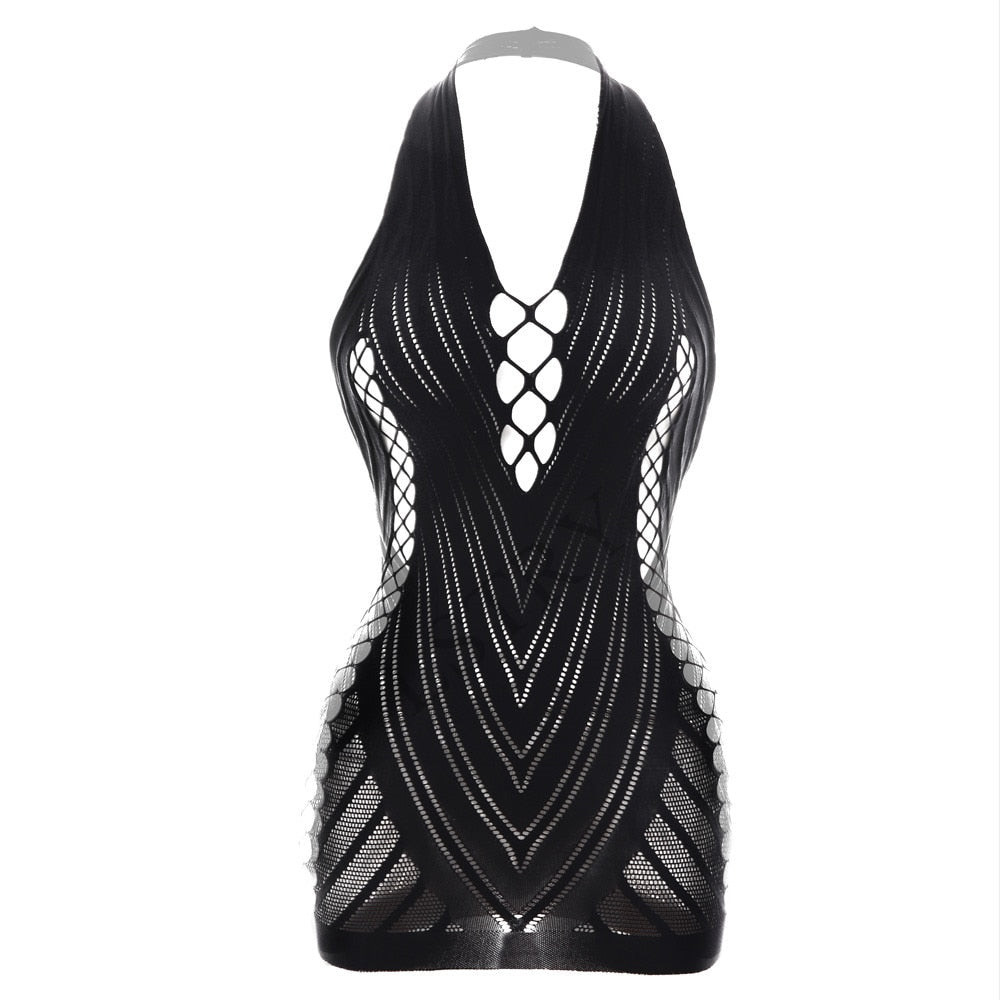 Porno Sexi Women Lingerie Dress Fishnet Hot Vestido Sexy Erotic Transparent Underwear Sexy Lady Costumes Night Dresses Intimates