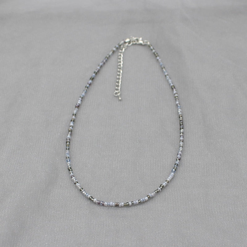 Simple Colorful Seed Beads Strand Choker Necklace