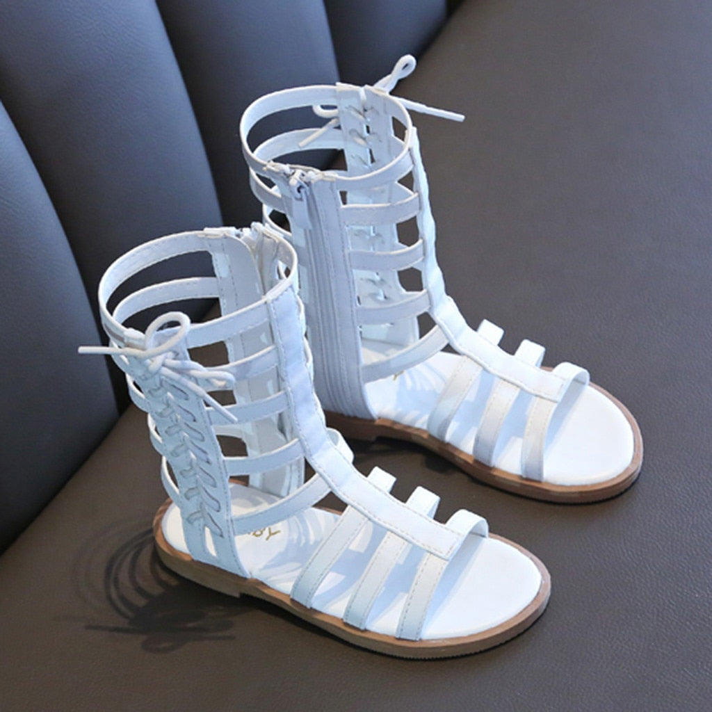 TELOTUNY  Open Toe Zip Sandals children sandals girls