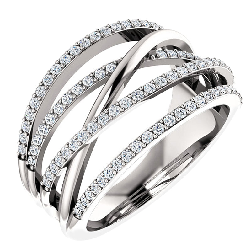 Huitan New Twist Ethnic Style Women Finger Ring