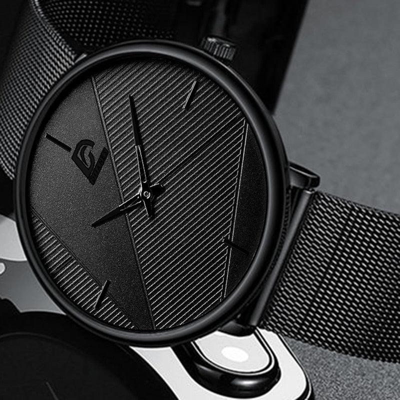 Minimalist Fashion Ultra-thin Watch Simple Men Business Quartz Wristwatch - Jeglowstore