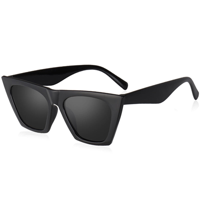 New Square Sunglasses Woman Black Cat Eye Brand Designer Sun Glasses