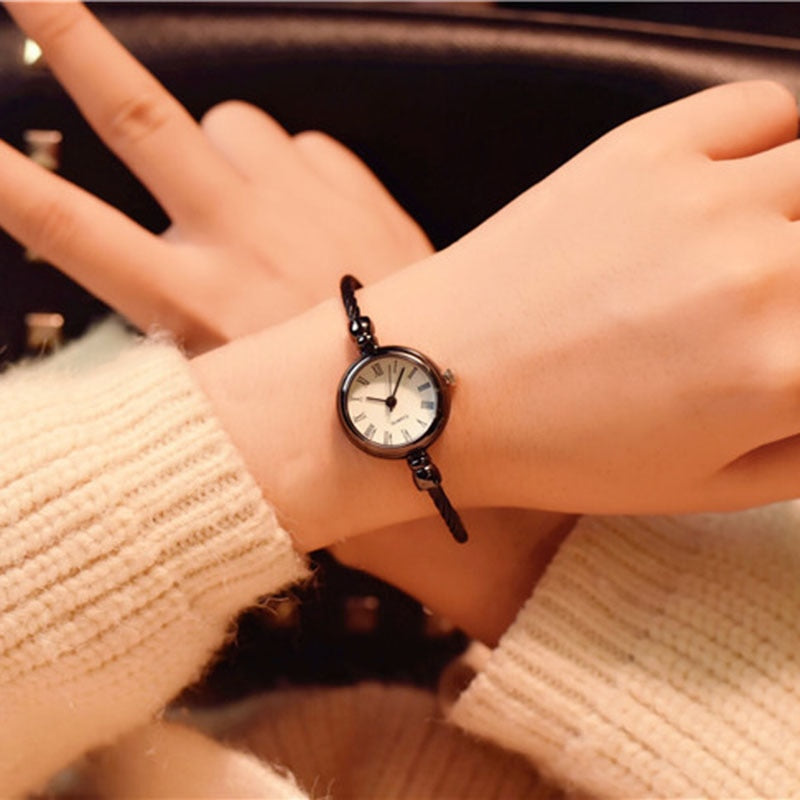 Small Gold Bangle Bracelet Stainless Steel Luxury Watch