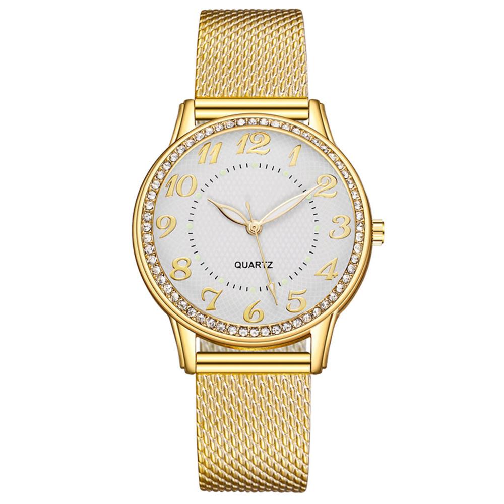 Fashion Women Silver Heart Dial Silicone Mesh Belt Wristwatch