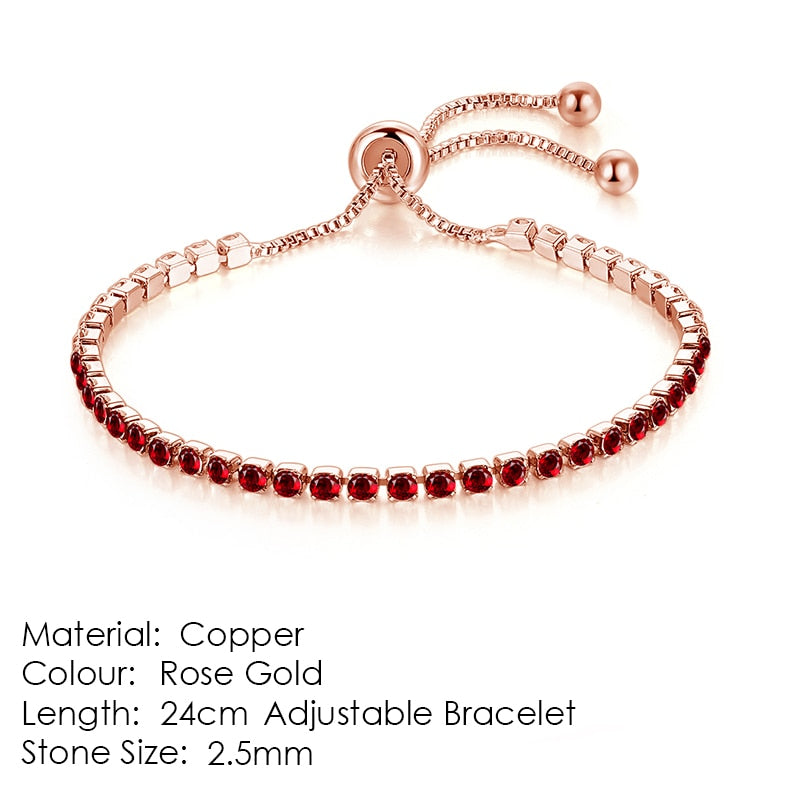 ZHOUYANG Simple Blue Round Zircon Bracelet