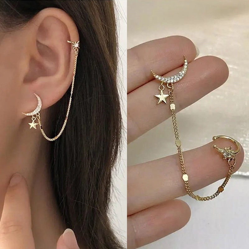 Minimalist Fashion Cartilage Hoop Earrings fake piercing Clip Unisex