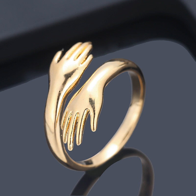Simple Open Gold Color Adjustable Ring - Jeglowstore