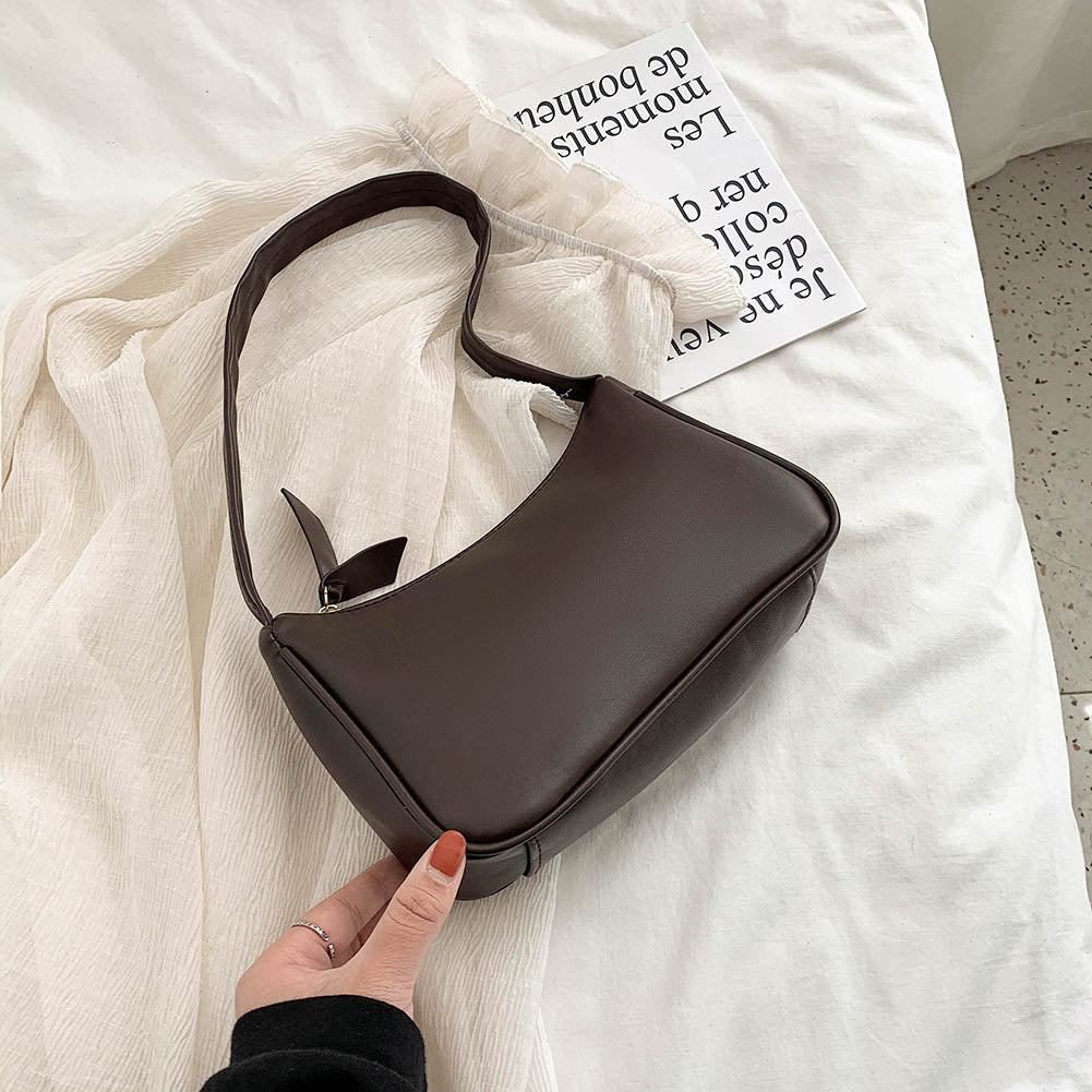 PU Leather Solid Color Chain Shopper Shoulder Bags