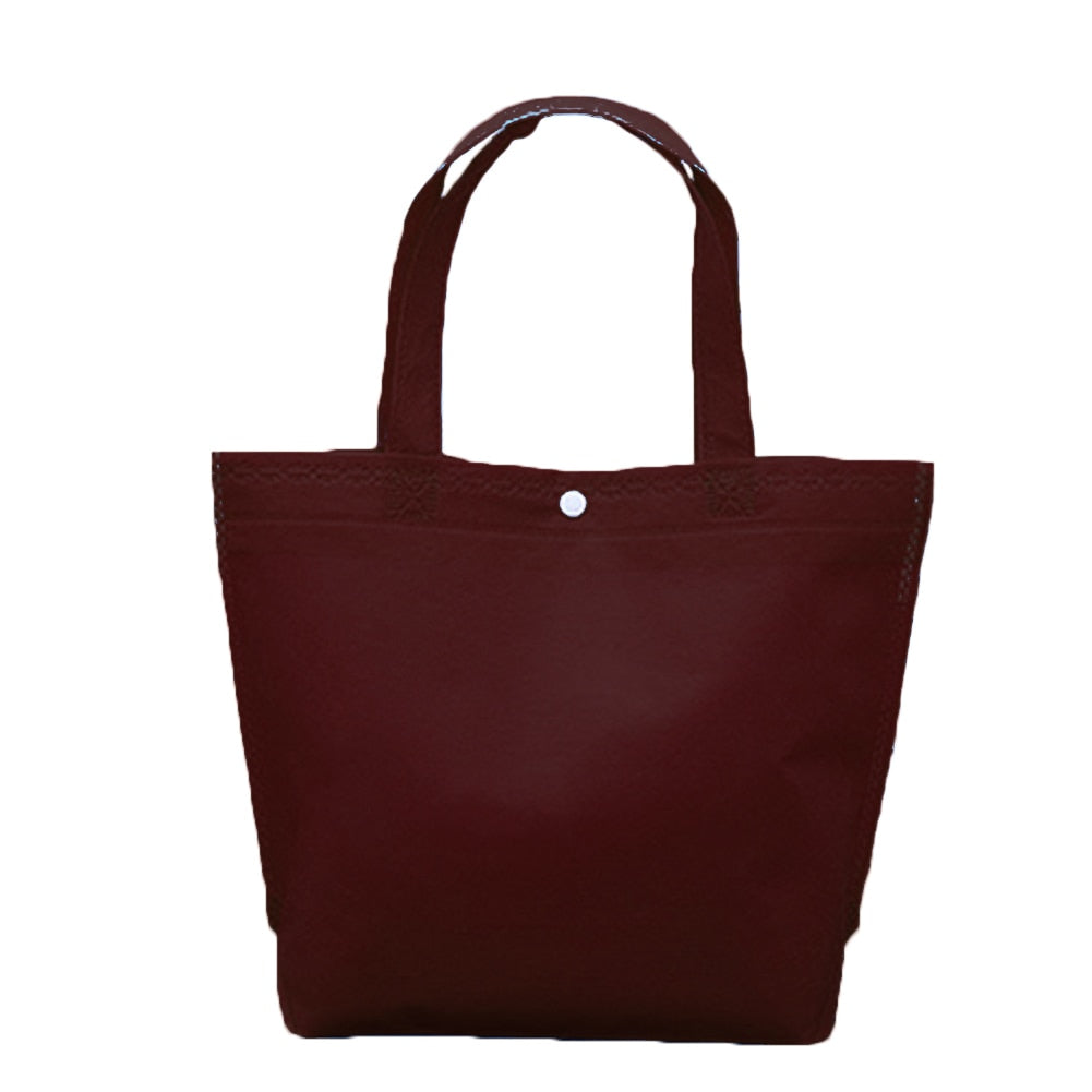 Reusable Foldable Button Durable Non-Woven Tote Shopping Bag