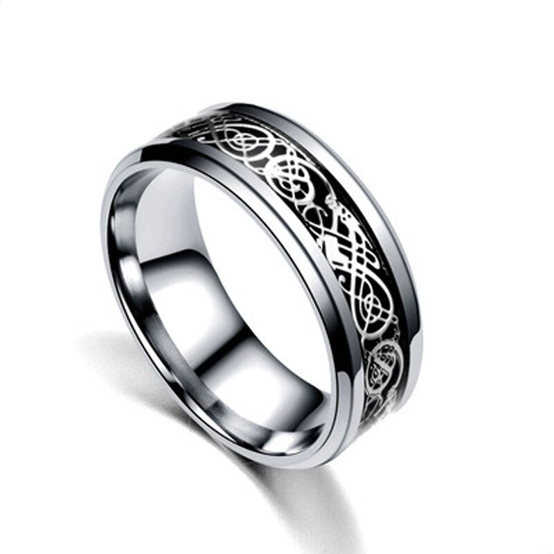 MixMax 20pcs Mix Colors Dragon Pattern Stainless Steel Ring - Jeglowstore
