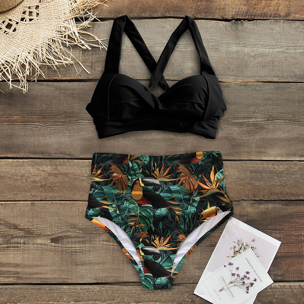 Halter High Waist Bikini Swimwear