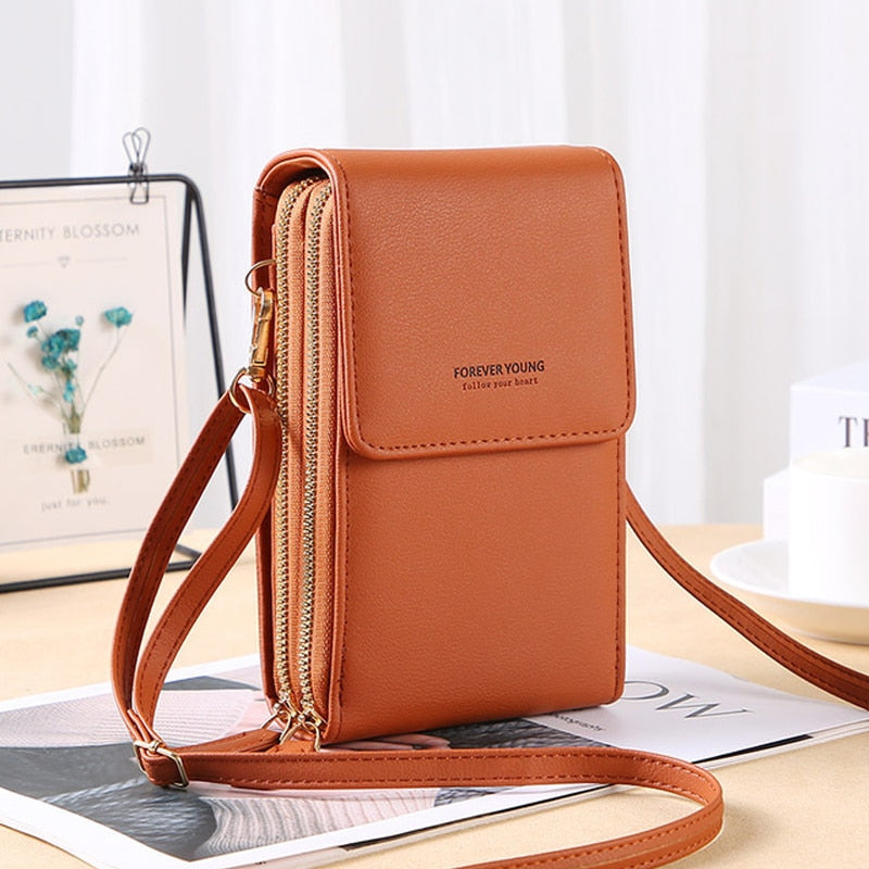Buylor Soft Leather Women's Bag Wallets Touch Screen Cell Phone Purse Bags of Women Strap Handbag Female Crossbody Shoulder Bag