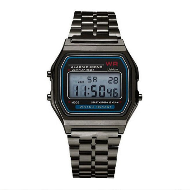 Rose Gold Silver Watches Men Women Electronic Digital Display Retro Style