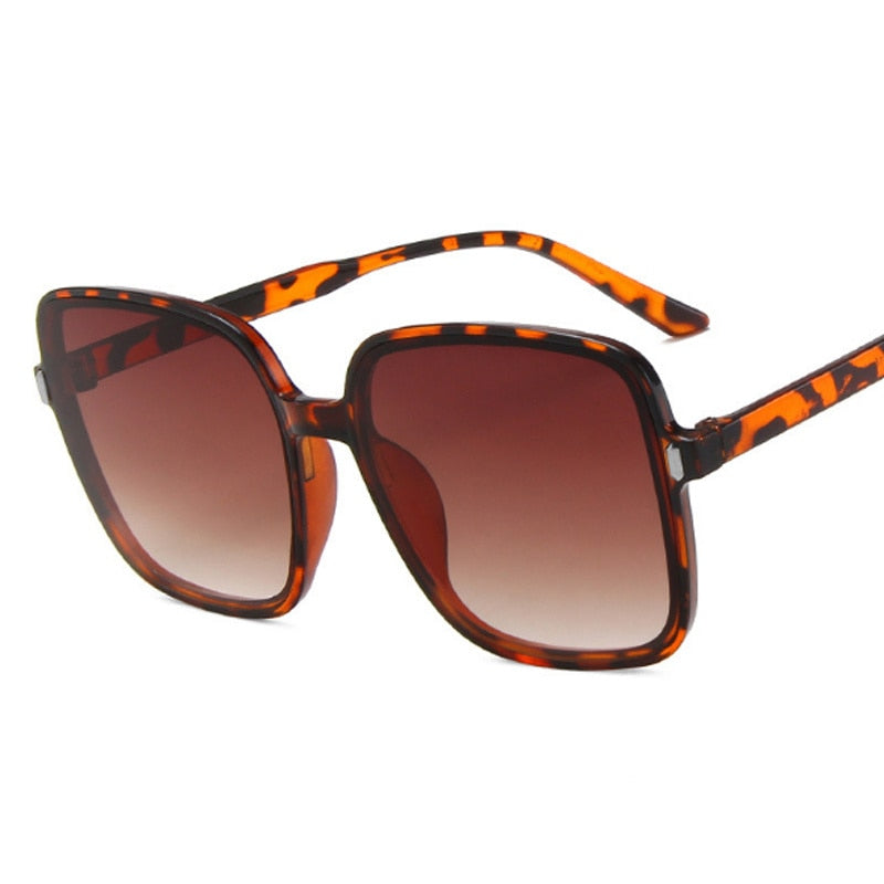 Retro Vintage Gradient Fashion Designer Square Sunglasses