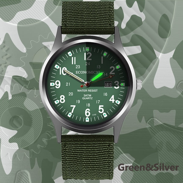 Luminous Luxury Military Quartz Wristwatch Men Casual Nylon Watch