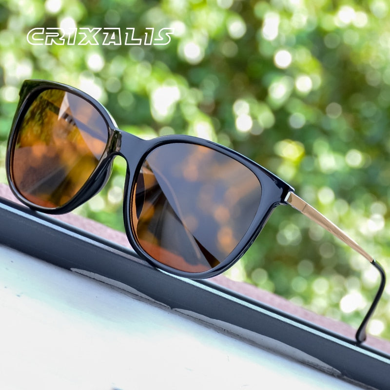 CRIXALIS Vintage Polarized Classic Anti Glare Driving Sun Glasses