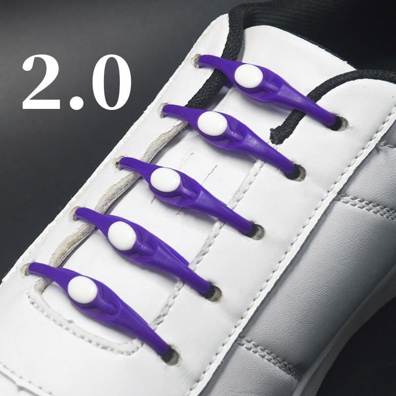 16pcs Silicone Shoelaces Round Elastic Shoe Laces - Jeglowstore