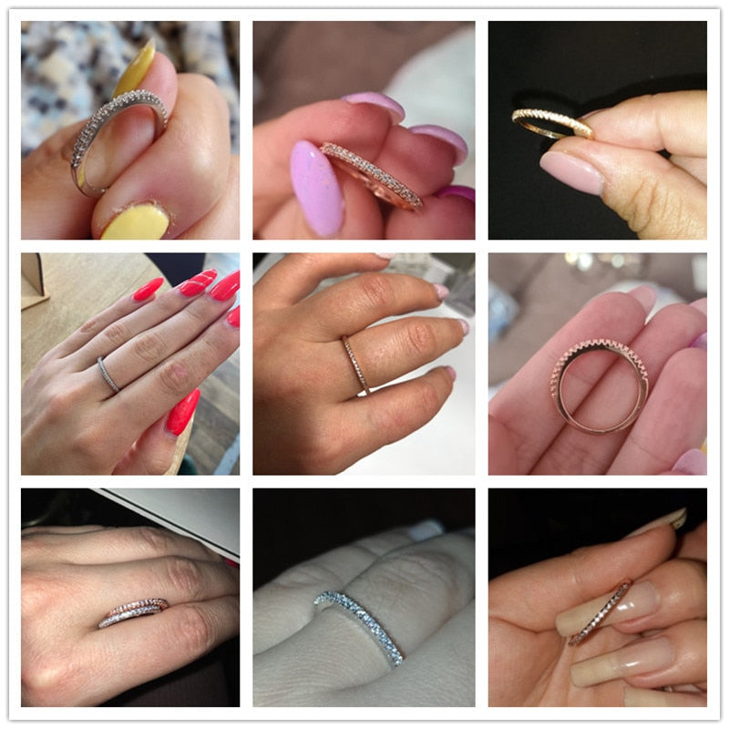 Minimalist Thin Cubic Zircon High Quality Versatile Ring