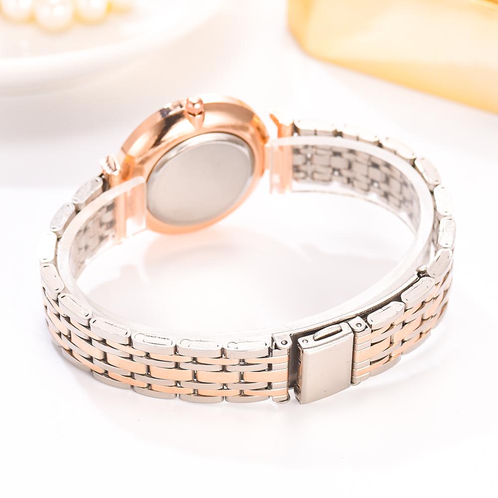 Luxury Crystal Diamond Steel Women Bracelet Watch