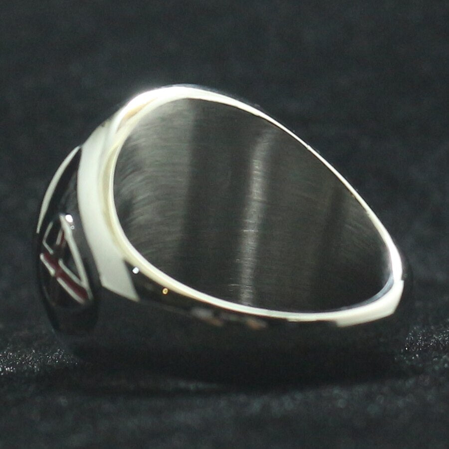 Unisex 316L Stainless Steel Saint Paul Ephesians Cross Knight Protect Ring