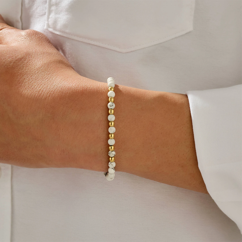Simple Classic Stone Bead Bracelet For Men