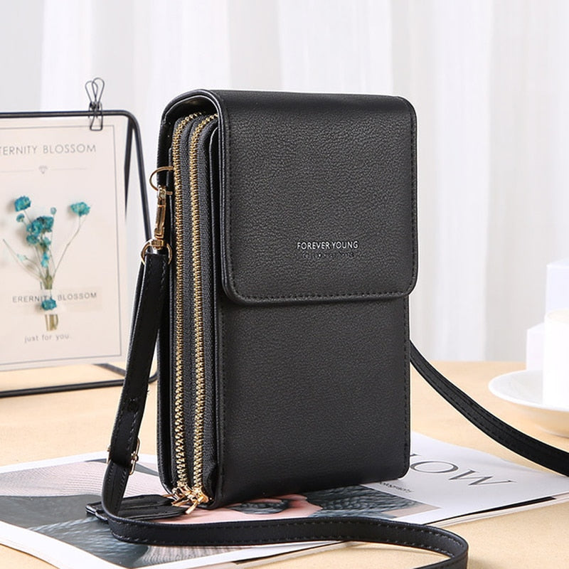 Buylor Soft Leather Women's Bag Wallets Touch Screen Cell Phone Purse Bags of Women Strap Handbag Female Crossbody Shoulder Bag