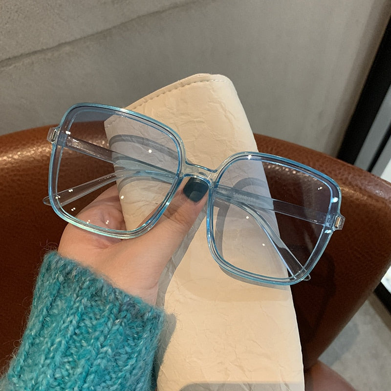 Retro Vintage Gradient Fashion Designer Square Sunglasses