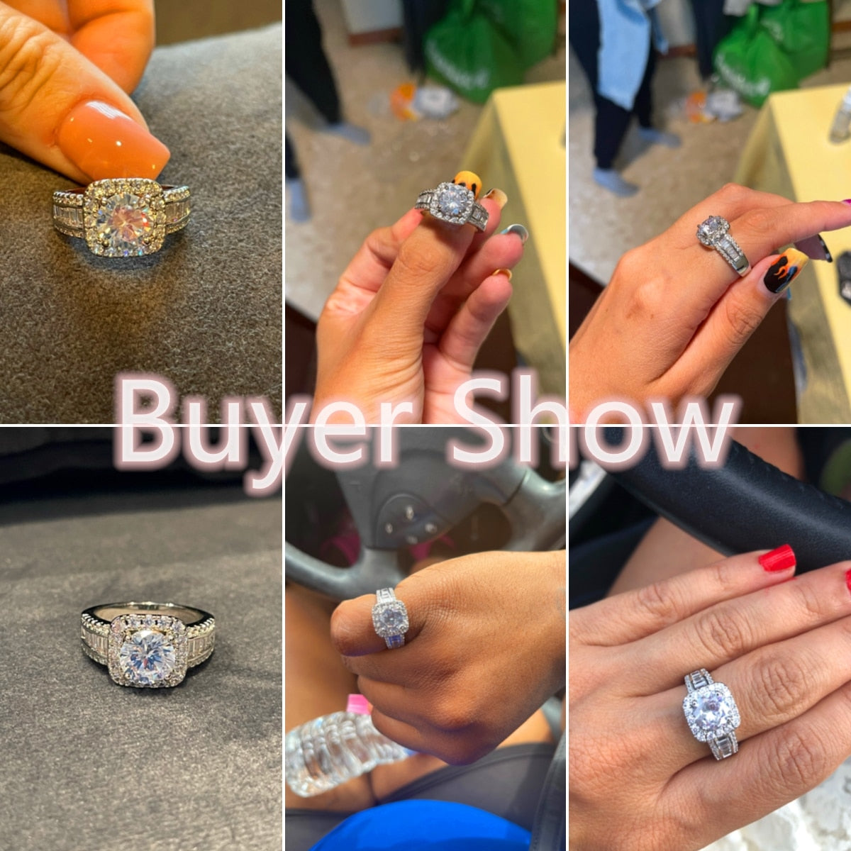 Huitan Newly-designed High-quality Cubic Zirconia Ring