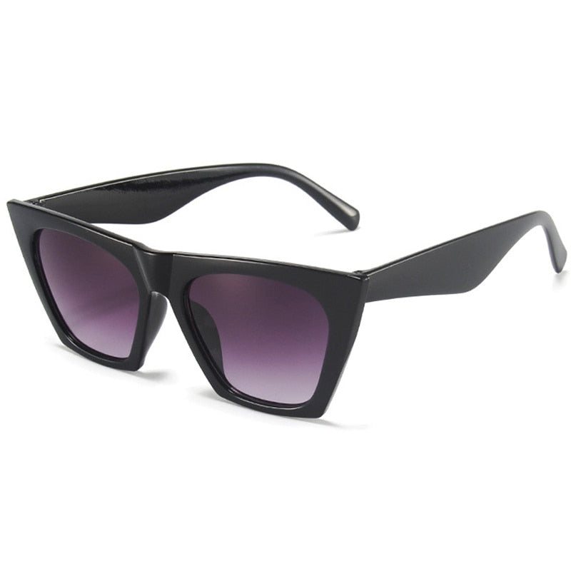 New Square Sunglasses Woman Black Cat Eye Brand Designer Sun Glasses