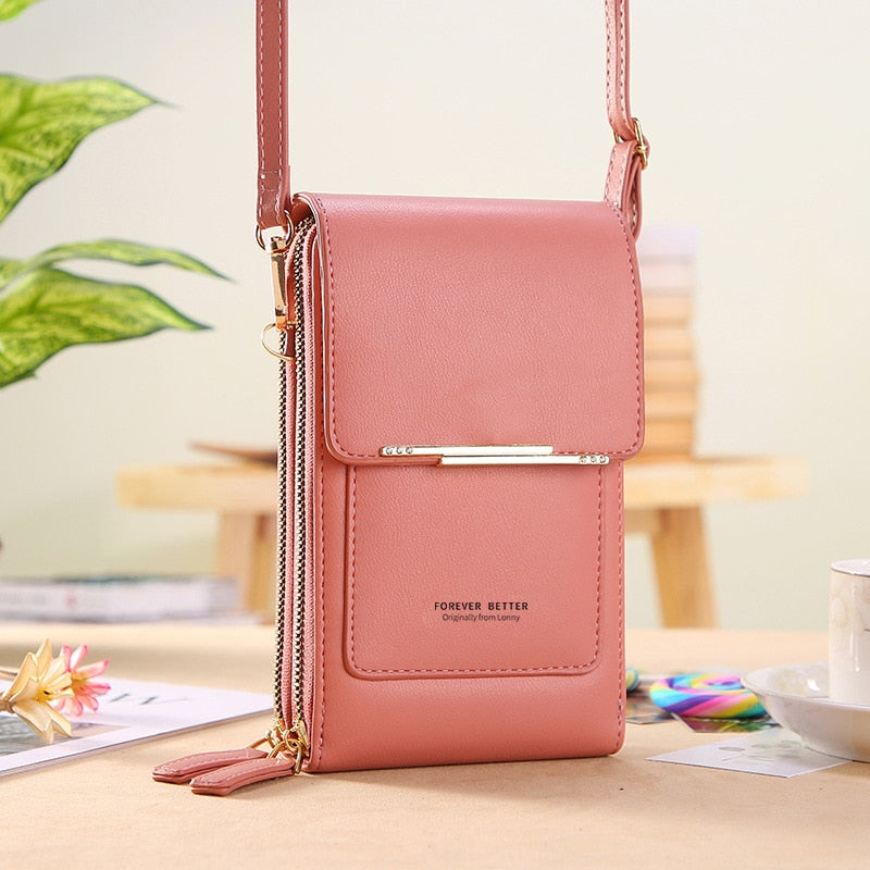 Buylor Soft Leather Women's Bag Wallets Touch Screen Cell Phone Purse Bags of Women Strap Handbag Female Crossbody Shoulder Bag