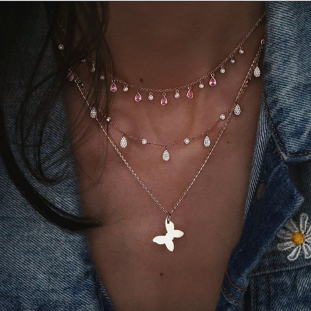 New Fashion Gold Crystal Stars Pendant Necklace