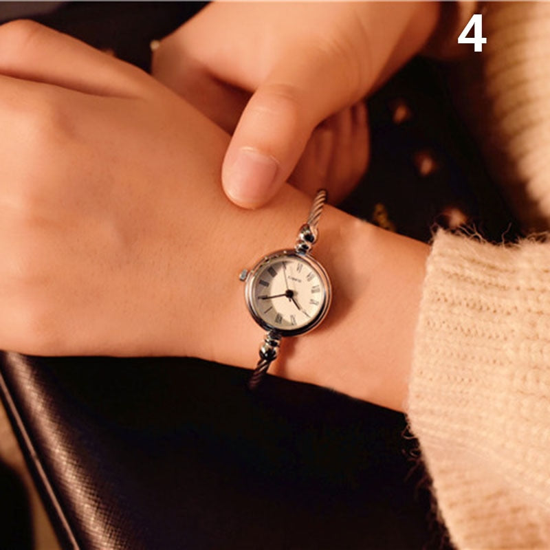 Small Gold Bangle Bracelet Stainless Steel Luxury Watch