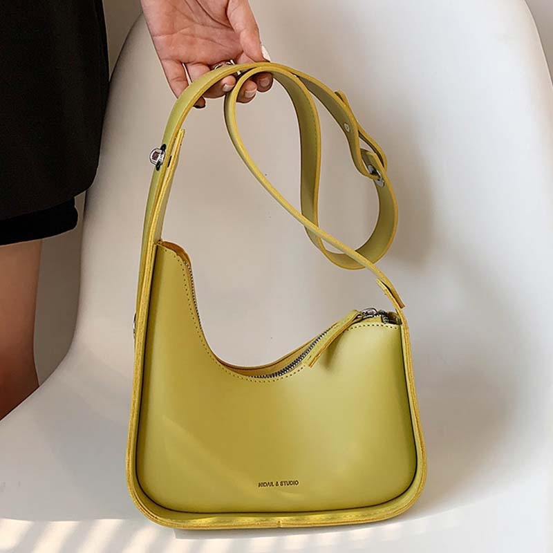 Luxury Leather Satchels Wide Straps Crossbody Bag