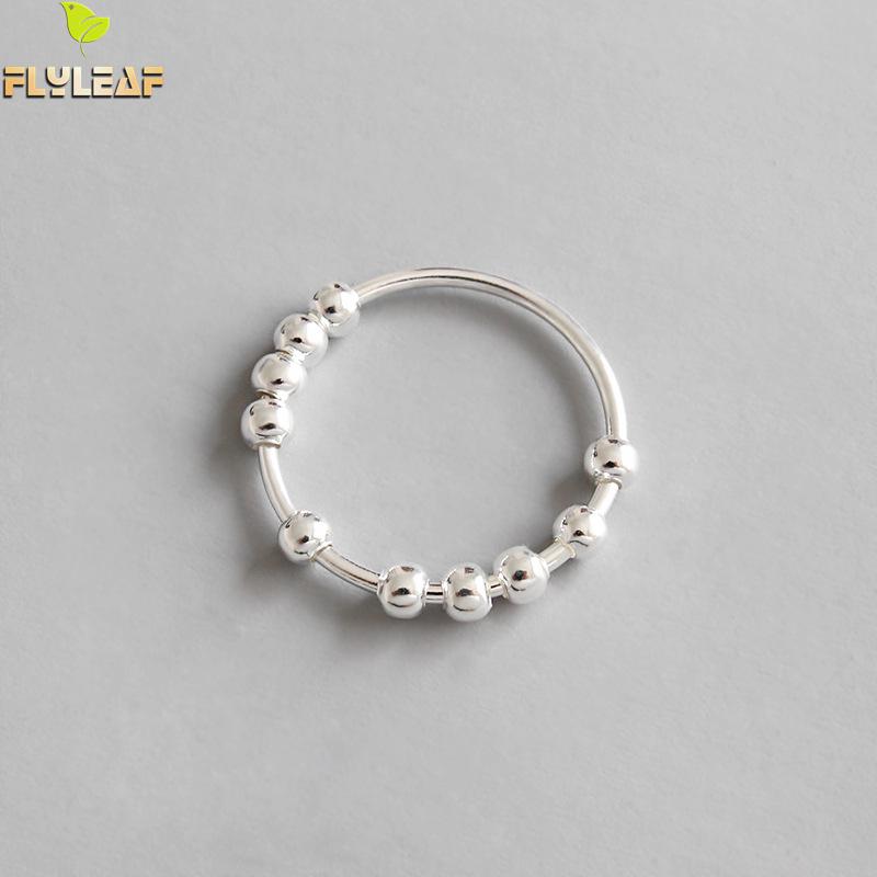 Flyleaf 100% 925 Sterling Silver Beaded Ring